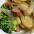 クック4SPU77☆'s cooksnap of when they made ブロッコリ−とじゃがいものウインナー炒め.