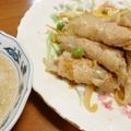 いいかげん減塩料理's cooksnap of when they made 豚小間で〜おろしポン酢かけもやしロール.