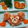 クックYC7VQN☆'s cooksnap of when they made ダッフィー 誕生日プレート（離乳食）.