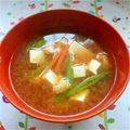 めみたん☆'s cooksnap of when they made 簡単絹さやと豆腐のお味噌汁.