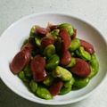ヘラクレスオオカブト's cooksnap of when they made ♪そら豆とウインナーのガーリック炒め♪.