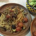 KAHo327's cooksnap of when they made ✽茄子とトマトのキーマカレーパスタ✽.