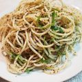 料理初心者妻's cooksnap of when they made 息子宛⑪「簡単大盛梅しそスパゲティ」.