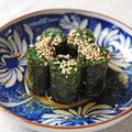 マユガリータ's cooksnap of when they made ホウレン草のおひたし✿海苔で巻きました.