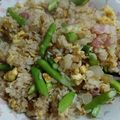 まりおねっとまりこ's cooksnap of when they made アスパラ・ベーコン・バター醤油炒飯.