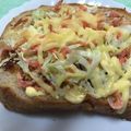 クックI6NLMD☆'s cooksnap of when they made ❀春きゃべつ＆桜エビのチーズトースト❀.