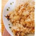Kanaslunch's cooksnap of when they made 茹で鶏とチェダーチーズのリゾット.