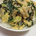 あんちまま's cooksnap of when they made 豚バラとニラの卵とじ丼.