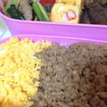 ハート形ウイルス's cooksnap of when they made ☆簡単☆★万能★鶏そぼろの3色丼.