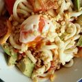 ほもさぴくろまによん's cooksnap of when they made 簡単！アボカド、キムチ、温泉卵の冷うどん.