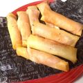 noriko912's cooksnap of when they made おつまみにチーズ&おもちの春巻きステック.