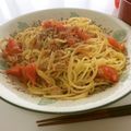 うめねず's cooksnap of when they made まるごとトマトのツナパスタ♪.