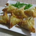 caramel-cookie's cooksnap of when they made ぎょうざの皮でサモサ.