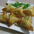 caramel-cookie's cooksnap of when they made ぎょうざの皮でサモサ.