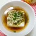 メルティローズ's cooksnap of when they made 卵豆腐と梅干ととろろ昆布の冷たいお吸い物.