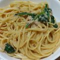 meise17's cooksnap of when they made 鮭とほうれん草のクリームスパゲティ.