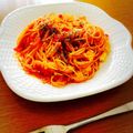 クック4CL1G8☆'s cooksnap of when they made 簡単一人ランチに。クリーミートマトパスタ.