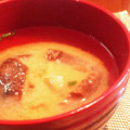 obaka's cooksnap of when they made 干し椎茸とネギのみそ汁♡.