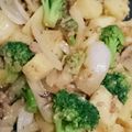 ツインズ♀ママ's cooksnap of when they made じゃがいもとブロッコリーのオイマヨ炒め☆.