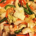 samaco's cooksnap of when they made シーフードミックスdeネギ塩炒め.