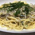クックI6NLMD☆'s cooksnap of when they made シラスと茗荷と紫蘇のパスタ.