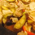 yukki05's cooksnap of when they made ✿豚バラ肉と茄子のピリ辛炒め✿.