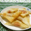 赤い電話's cooksnap of when they made ぎょうざの皮が余ったら☆簡単おつまみ.