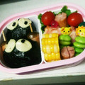 ＊さきママ＊'s cooksnap of when they made キャラ弁 男の子 まっくろくろすけ.
