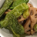ルナＰボール's cooksnap of when they made 楽々おつまみ♬蓮根とシシトウの甘辛炒め。.