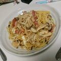 友遊♪'s cooksnap of when they made きのことベーコンの♪ペペロン和風パスタ.