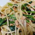 愛しのトゥルビヨン's cooksnap of when they made サーモンとほうれん草のクリームスパゲティ.