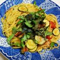 dめぐb's cooksnap of when they made トマトとバジルとベーコンの冷温パスタ.