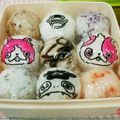ma☆kitchen's cooksnap of when they made 妖怪ウォッチ　キャラ弁　おにぎり.
