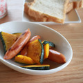 みるく茶's cooksnap of when they made 南瓜とソーセージの炒め物✿にんにく風味.
