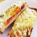 ぇり‐な's cooksnap of when they made 簡単朝食ベーコンエッグマヨチーズトースト.