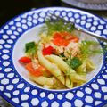 putimiko's cooksnap of when they made サーモンと野菜のパスタサラダ.