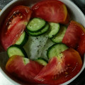 kyokoha's cooksnap of when they made トマトときゅうりのナムル風サラダ.