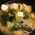 さきゆーママ's cooksnap of when they made 長ネギとわかめと豆腐と揚げのみそ汁.