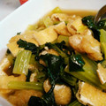 amu☆mama's cooksnap of when they made ホッとする味。小松菜と揚げの煮浸し.