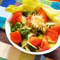 とこきち's cooksnap of when they made 青梗菜・きゅうりとレタスの和風サラダ♪.