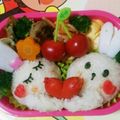 ゆめみこ☆'s cooksnap of when they made ラブラブうさぎちゃん⭐キャラ弁.