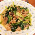 yuka119's cooksnap of when they made 小松菜と豚こま肉の味噌炒め♡.