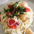 Rafafafa's cooksnap of when they made スモークサーモンとホタテの冷製パスタ.