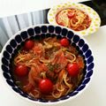 akilondon's cooksnap of when they made お手軽♪トマトジュースの冷製パスタ.
