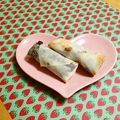 komutatata's cooksnap of when they made 春巻きの皮deごまあん巻き(*◔‿◔).