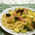 赤い電話's cooksnap of when they made なすとズッキーニのパスタ.