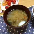 ともぱんたから's cooksnap of when they made 新玉ねぎと京揚げの味噌汁.