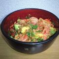 ガッテン's cooksnap of when they made 【簡単・安い・早い】キムチ味アボガド納豆.