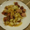 ☆baobab☆'s cooksnap of when they made 春キャベツとソーセージのペペロン風炒め.