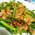 いっさんの家's cooksnap of when they made 豚肉とにんにくの芽の炒めもの（甘辛味噌味.